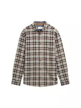 Рубашка Tom Tailor Langarmhemd, цвет grass green purple check