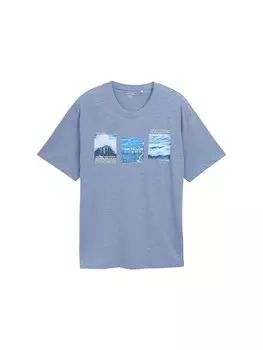 Рубашка TOM TAILOR Men +, цвет marine blue/Smoke blue