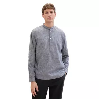 Рубашка Tom Tailor Relaxed Cotton Linen, серый