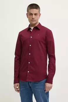 Рубашка Томми Джинс Tommy Jeans, гранатовый