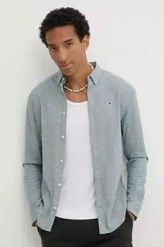 Рубашка Томми Джинс Tommy Jeans, зеленый