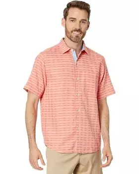Рубашка Tommy Bahama Coconut Point Pixel Paradise Camp, цвет Coral