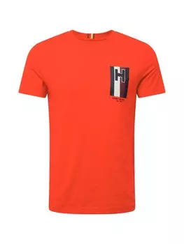 Рубашка TOMMY HILFIGER, цвет Bordeaux/Orange red