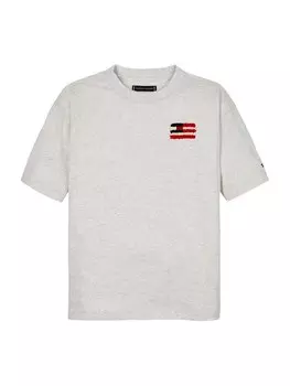 Рубашка TOMMY HILFIGER FLAG, пятнистый серый