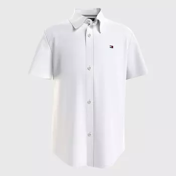 Рубашка Tommy Hilfiger Kids' Stretch Short-sleeve, белый