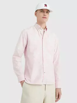 Рубашка Tommy Hilfiger Regular Fit Monogram Stripe, светло-розовый