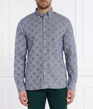 Рубашка Tommy Hilfiger Regular Fit с принтом, синий