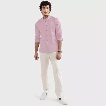 Рубашка Tommy Hilfiger Regular Fit Solid Stretch Oxford, розовый