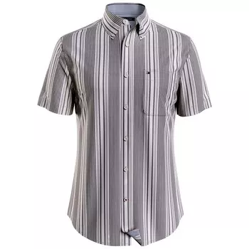 Рубашка Tommy Hilfiger Regular Fit Wide Stripe Short-sleeve, серый