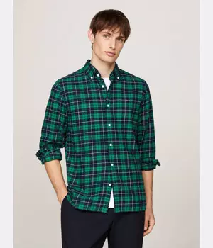 Рубашка Tommy Hilfiger Regular Fit, зеленый