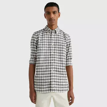 Рубашка Tommy Hilfiger Slim Fit Check, серый/темно-серый