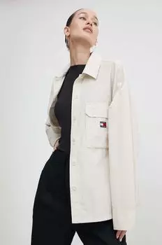 Рубашка Tommy Jeans, бежевый