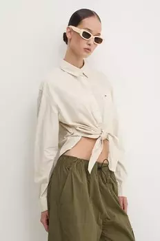 Рубашка Tommy Jeans, бежевый