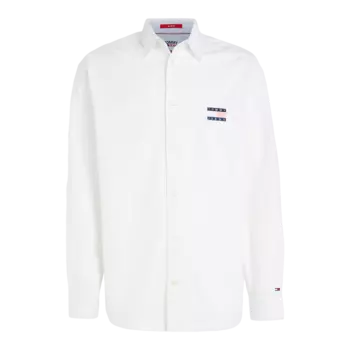 Рубашка Tommy Jeans Collegiate Oversized Fit, белый