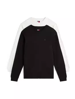 Рубашка Tommy Jeans, цвет Black/Off white