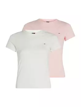 Рубашка Tommy Jeans, цвет Pastel pink/White