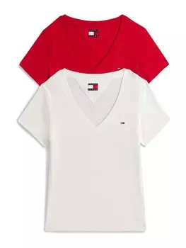Рубашка Tommy Jeans, цвет Red/White