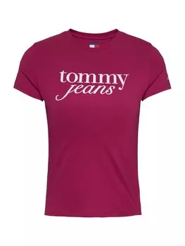 Рубашка Tommy Jeans Essential, бордовый