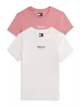Рубашка Tommy Jeans ESSENTIAL, цвет Rose/White