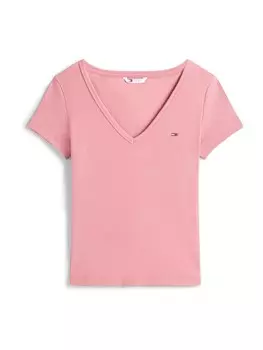 Рубашка Tommy Jeans Essential, темно-розовый