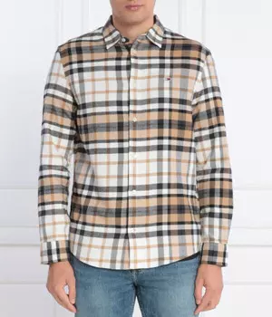 Рубашка Tommy Jeans классического кроя, коричневый