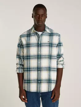 Рубашка Tommy Jeans Loose fit, зеленый