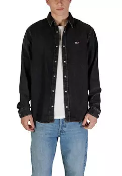 Рубашка Tommy Jeans однотонная, черный