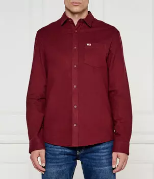 Рубашка Tommy Jeans Regular Fit, бордо