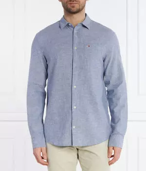 Рубашка Tommy Jeans Regular Fit, голубой