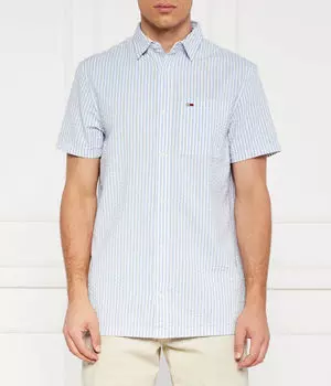 Рубашка Tommy Jeans Regular Fit в полоску, голубой