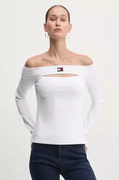 Рубашка Tommy Jeans с длинными рукавами, белый