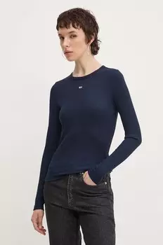 Рубашка Tommy Jeans с длинными рукавами, темно-синий