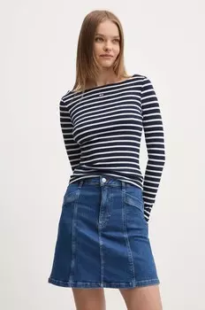 Рубашка Tommy Jeans с длинными рукавами, темно-синий