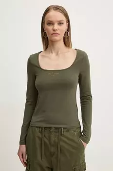 Рубашка Tommy Jeans с длинными рукавами, зеленый