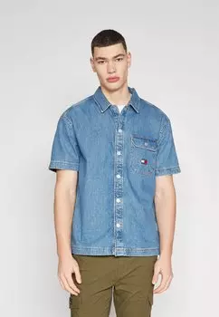 Рубашка Tommy Jeans, синий деним