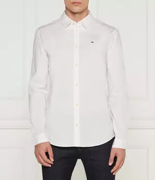 Рубашка Tommy Jeans slim fit, белый