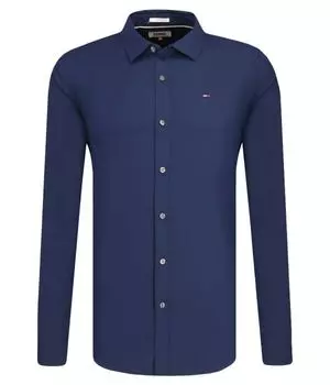 Рубашка Tommy Jeans Slim Fit, синий