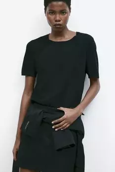Рубашка тонкой вязки H&M, черный