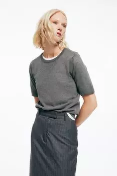 Рубашка тонкой вязки H&M, серый