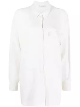 Рубашка тонкой вязки с длинными рукавами Le Tricot Perugia, белый
