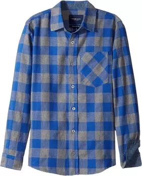 Рубашка Toobydoo Check Flannel Shirt (Infant/Toddler/Little Kids/Big Kids), цвет Blue/Navy