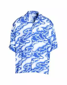 Рубашка Topman Patterned, белый/голубой