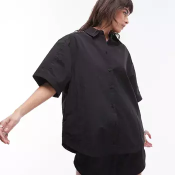 Рубашка Topshop 3/4 Technical, черный