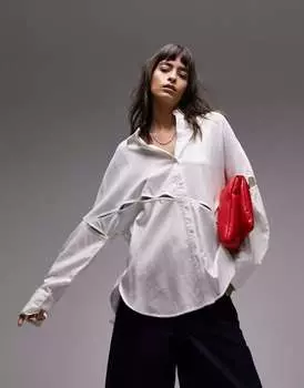 Рубашка Topshop цвета слоновой кости