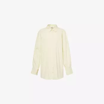 Рубашка Toteme с регланными рукавами, кремово-лаймовый