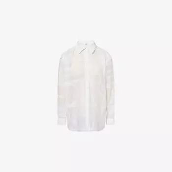 Рубашка Toteme свободного кроя из хлопка и шелка, белый