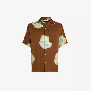 Рубашка Toulon с цветочным принтом Allsaints, коричневый
