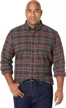 Рубашка традиционного кроя из шотландской фланели в шотландскую клетку – высокий L.L.Bean, цвет Grey Stewart