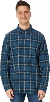 Рубашка традиционного кроя из шотландской клетчатой фланели L.L.Bean, цвет Swan