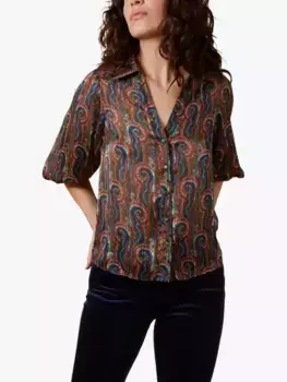 Рубашка Traffic People Charlie Swirls & Strangers Print, черный